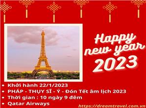 Du lịch Châu Âu đón Tết Âm Lịch 2023: Pháp - Thụy Sĩ - Ý 10 ngày 9 đêm bay Qatar Airways